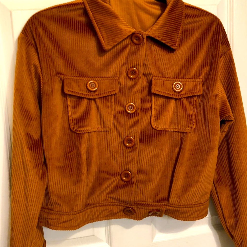 Like New Brown Light Weight Corduroy Jacket Junior Small